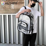 Women Transparent Layers Knapsack Rucksack Backpacks