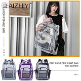 Women Transparent Layers Knapsack Rucksack Backpacks