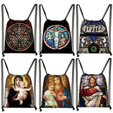 Lord Tetragrammaton Backpack Religion Jesus Holy Mary Drawstring Bags