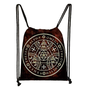Lord Tetragrammaton Backpack Religion Jesus Holy Mary Drawstring Bags