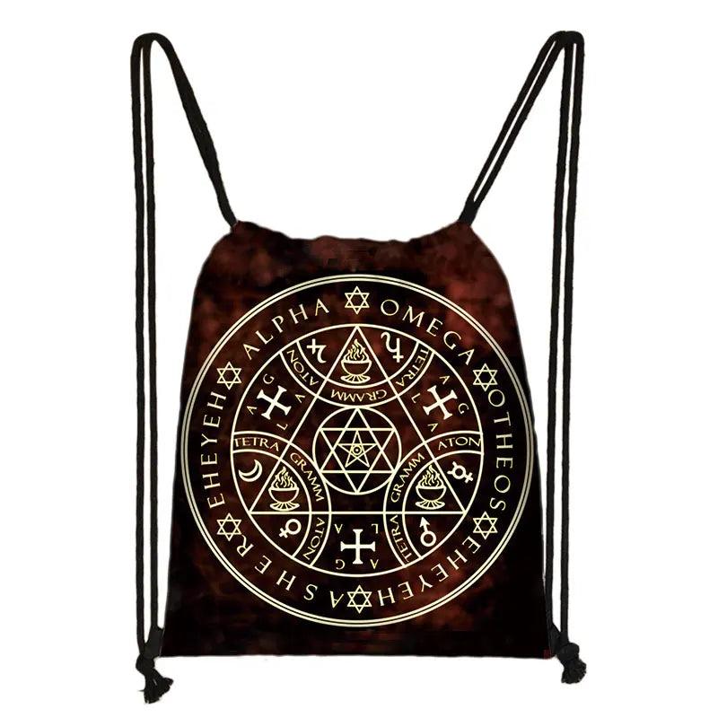 Lord Tetragrammaton Backpack Religion Jesus Holy Mary Drawstring Bags