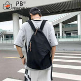 Japanese Canvas Travel Backpack Solid Casual Large-Capacity School Bag