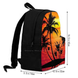 Summer Palm Trees Waves Beach Laptop Sleeve Gift For Her Women Men Teens