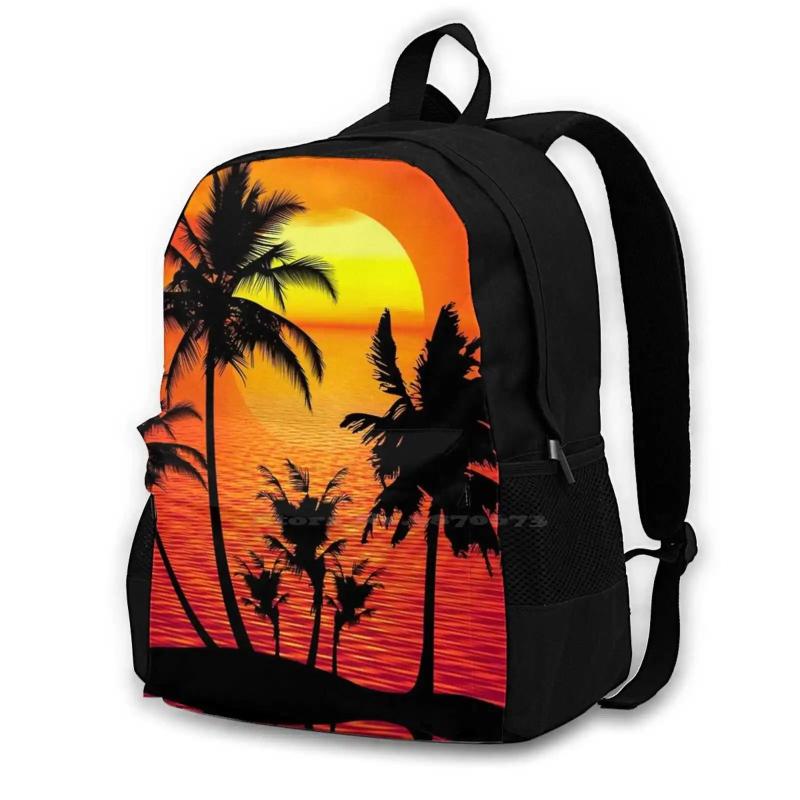 Summer Palm Trees Waves Beach Laptop Sleeve Gift For Her Women Men Teens
