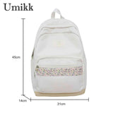 Floral Prints Splicing Shoulder Rucksack for Teenager Boys Girls
