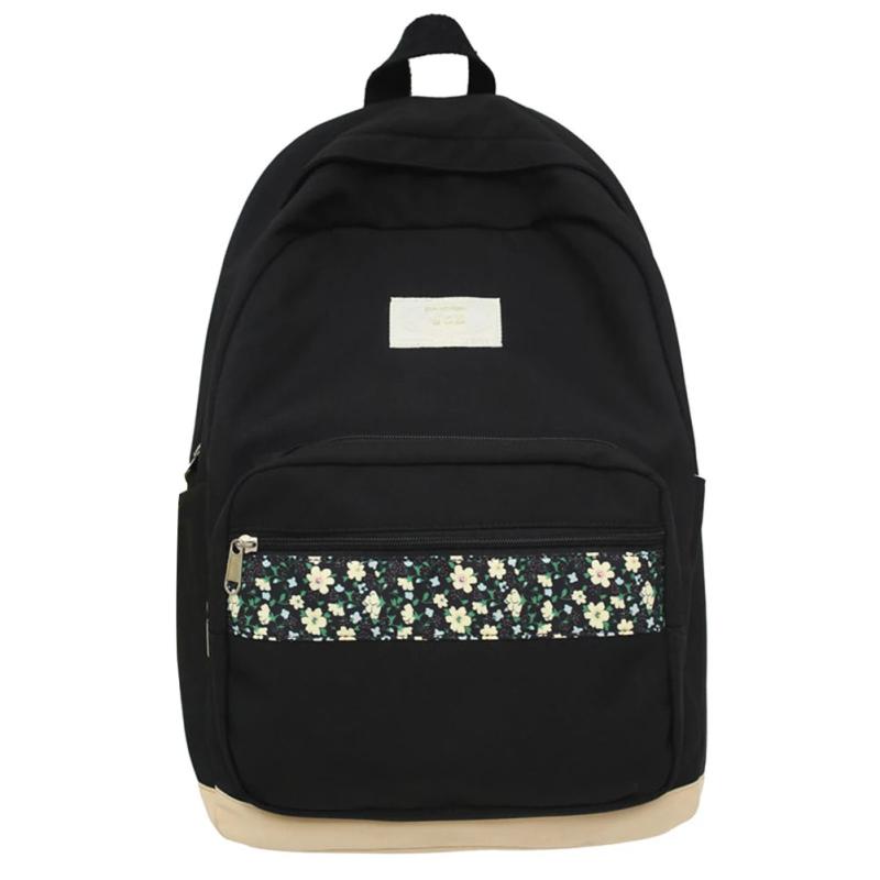 Floral Prints Splicing Shoulder Rucksack for Teenager Boys Girls