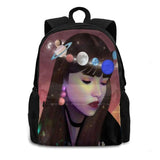 Crystalized Illusion School Bags For Teenage Girls Laptop Travel Bags Portrait I