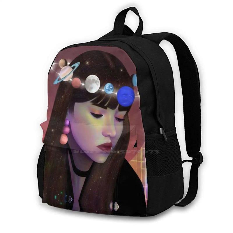 Crystalized Illusion School Bags For Teenage Girls Laptop Travel Bags Portrait I