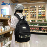 Floral Print Laptop Bookbag Nylon Shoulder Rucksack Backpack