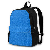 Japanese Waves Teen College Student Backpack Laptop Bag