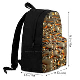 Amber Glass Liquid Bags Backpacks Water Drops Abstract