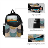 Modern Art Travel Laptop School Backpack Bag Abstract Marble Pattern