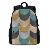 Modern Art Travel Laptop School Backpack Bag Abstract Marble Pattern