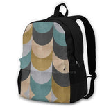 Modern Art Travel Laptop School Backpack Bag Abstract Marble Pattern