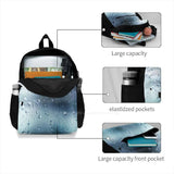 Waterdrops Large Capacity Backpack Laptop Travel Bags