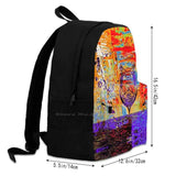 Spill 3D Print Backpack Casual Bag Abstract Drink Liquid Drops
