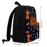 Orange School Bag Big Capacity Backpack Laptop 15 Inch