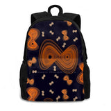 Orange School Bag Big Capacity Backpack Laptop 15 Inch