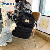 Casual Bear Pendant Backpack for Girls - Large Capacity Daypack