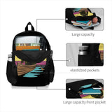 Bigfoot In a Boat Sasquatch Backpack for School Laptop Travel