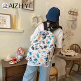 Casual Graffiti School Backpack Multi-layer Pockets Student Schoolbag