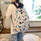 Casual Graffiti School Backpack Multi-layer Pockets Student Schoolbag