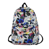 Casual Graffiti School Backpack Multi-layer Pockets Student Schoolbag