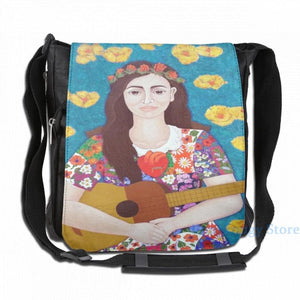 Graphic print Violeta Parra USB Charge Backpack men School bags Women bag