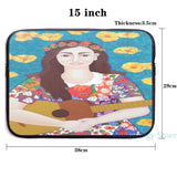 Graphic print Violeta Parra USB Charge Backpack men School bags Women bag
