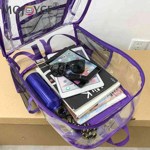 Women Transparent Layers Knapsack Backpacks