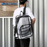 Unisex Transparent Layers Knapsack Rucksack Casual Students Preppy Style L