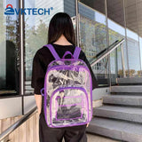 Unisex Transparent Layers Knapsack Rucksack Casual Students Preppy Style L