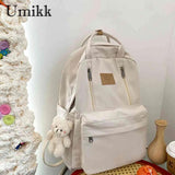 Solid Backpack for Girls Large Capacity Sports Backpack