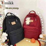 Solid Backpack for Girls Large Capacity Sports Backpack