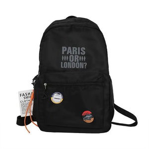 Women Badage Backpack Large Size School Bags For Girls