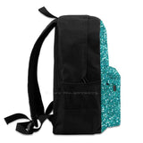 Turquoise Glitter Backpack with Sparkles Texture