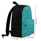 Turquoise Glitter Backpack with Sparkles Texture