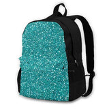 Turquoise Glitter Backpack with Sparkles Texture
