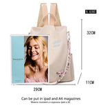 RYFIX Waterproof Oxford Women Backpack Anti-theft Print School Bag
