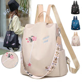 RYFIX Waterproof Oxford Women Backpack Anti-theft Print School Bag