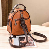 Small Fresh Women's Bag Retro Backpack College Style Multifunctional Backpack
