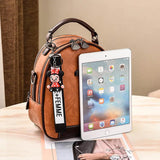 Small Fresh Women's Bag Retro Backpack College Style Multifunctional Backpack