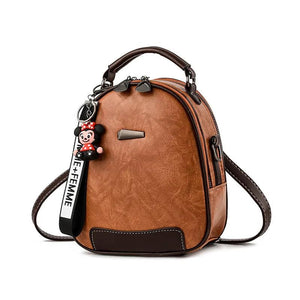 Small Fresh Women's Bag Retro Backpack College Style Multifunctional Backpack