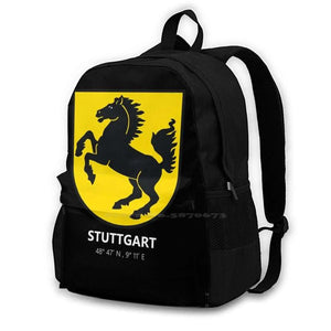 Stuttgart City Arms School Bags for Teenage Girls Laptop Travel Bags