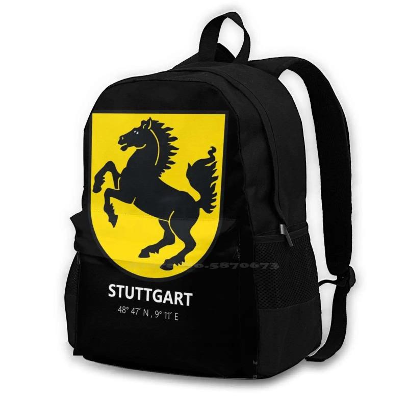 Stuttgart City Arms School Bags for Teenage Girls Laptop Travel Bags
