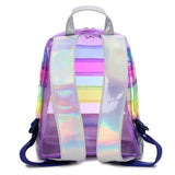 Students Mini Backpack Colorful Stripes Clear Bookpack for Girls