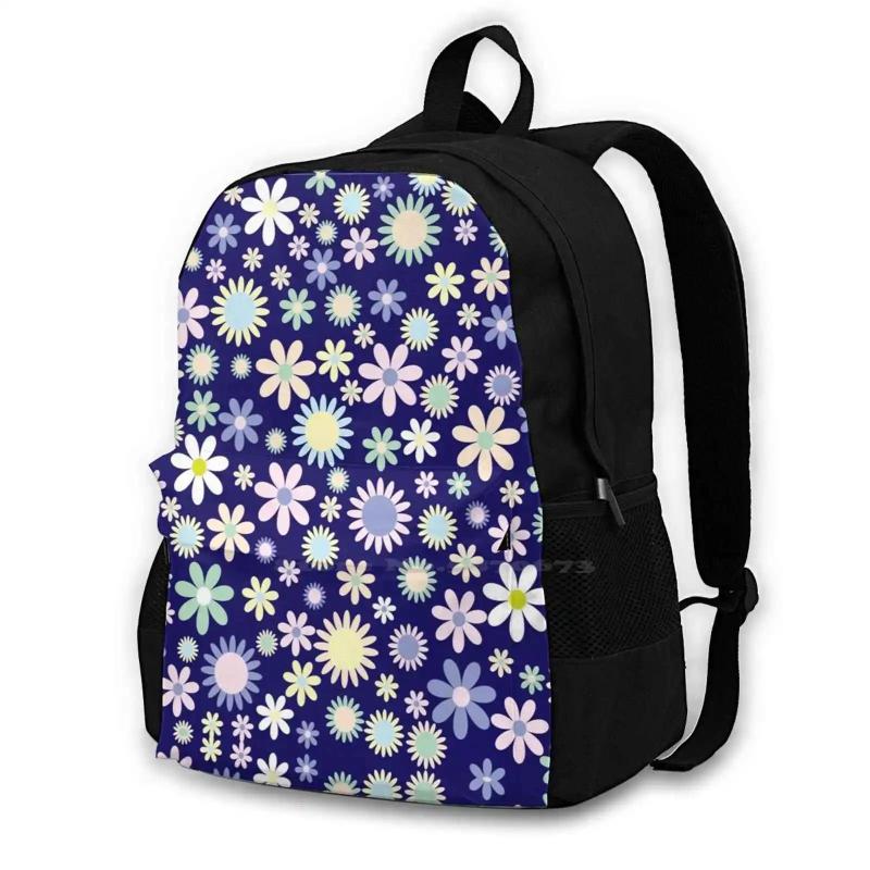 Flowers Travel Laptop School Backpack Bag Art Artist Illustration