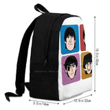 School Bags For Teenage Girls - The Beates Head Print Laptop Travel Bag