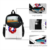 Travel Laptop Backpack American Flag Red Stars