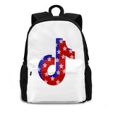 Travel Laptop Backpack American Flag Red Stars